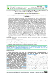 Development of banana chips: Analysis of nutritional and sensory ...