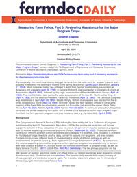Measuring Farm Policy, Part 5: Reviewing Assistance for the Major ...